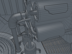 sci fi room Model 3D