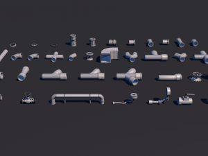 pipes 40 pieces Modelo 3D