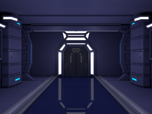 sci fi corridor Model 3D