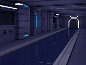 sci fi corridor 3D मॉडल