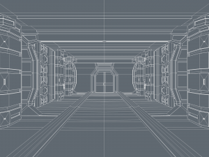 sci fi corridor 3D मॉडल