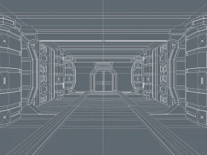 sci fi corridor 3D Model