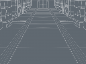sci fi corridor 3D मॉडल