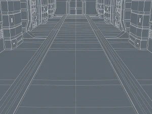 sci fi corridor 3D Model