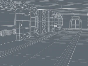 sci fi corridor 3D Model