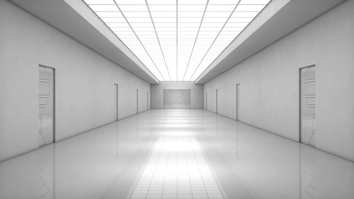 Sci Fi Corridor 3D Model .c4d .max .obj .3ds .fbx .stl .blend 