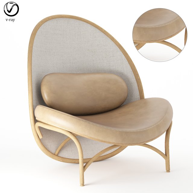 chair modern ch1 3D Model .c4d .max .obj .3ds .fbx .stl .blend 