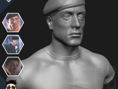 JOHN SPARTAN SYLVESTER STALLONE - DEMOLITION MAN Modelo 3D
