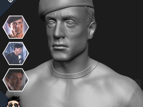 JOHN SPARTAN SYLVESTER STALLONE - DEMOLITION MAN Modelo 3D