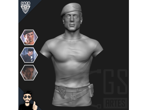 JOHN SPARTAN SYLVESTER STALLONE - DEMOLITION MAN Modelo 3D