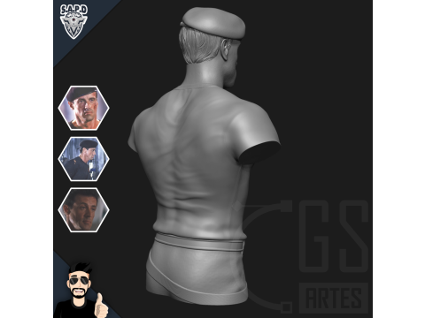 JOHN SPARTAN SYLVESTER STALLONE - DEMOLITION MAN Modelo 3D