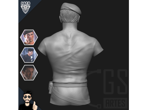 JOHN SPARTAN SYLVESTER STALLONE - DEMOLITION MAN Modelo 3D