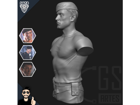 JOHN SPARTAN SYLVESTER STALLONE - DEMOLITION MAN Modelo 3D