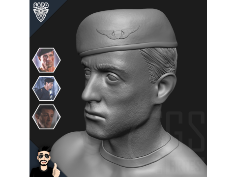 JOHN SPARTAN SYLVESTER STALLONE - DEMOLITION MAN Modelo 3D