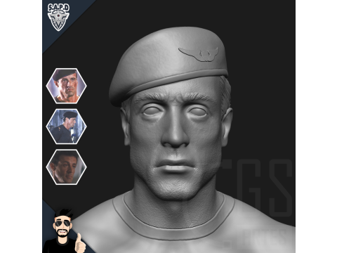 JOHN SPARTAN SYLVESTER STALLONE - DEMOLITION MAN Modelo 3D