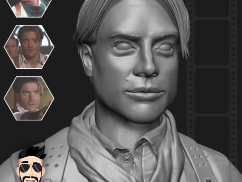 RICK OCONNELL - BRENDAN FRASER- THE MUMMY 3D Модель