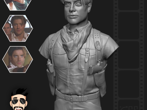 RICK OCONNELL - BRENDAN FRASER- THE MUMMY 3D Модель