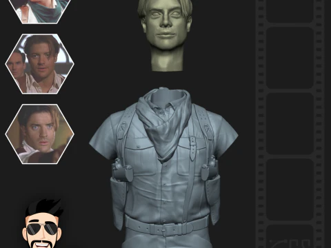 RICK OCONNELL - BRENDAN FRASER- THE MUMMY 3D Model