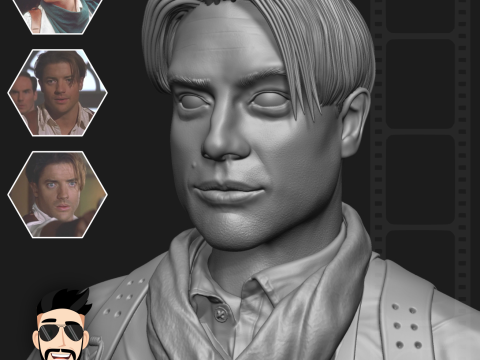 RICK OCONNELL - BRENDAN FRASER- THE MUMMY 3D Модель