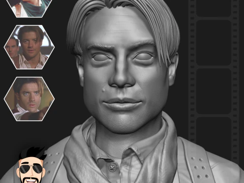 RICK OCONNELL - BRENDAN FRASER- THE MUMMY 3D Model