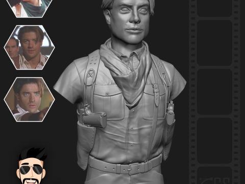 RICK OCONNELL - BRENDAN FRASER- THE MUMMY 3D Модель