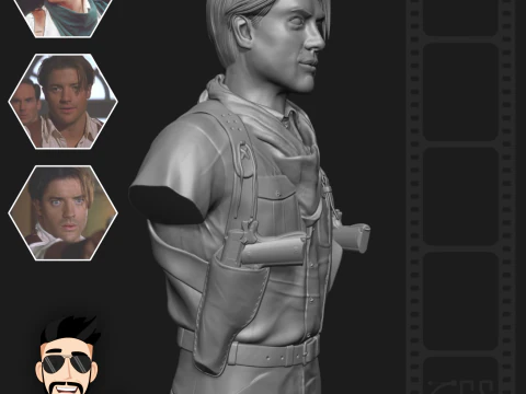 RICK OCONNELL - BRENDAN FRASER- THE MUMMY 3D Model