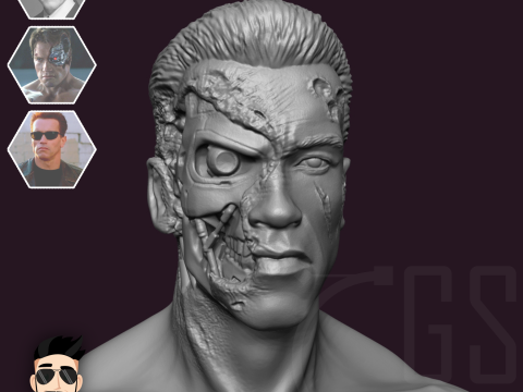 T800 - ARNOLD SCHWARZENEGGER TERMINATOR Model 3D