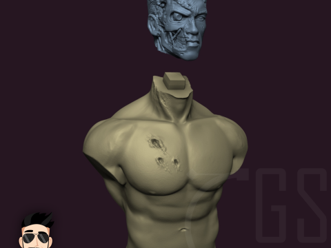 T800 - ARNOLD SCHWARZENEGGER TERMINATOR Model 3D