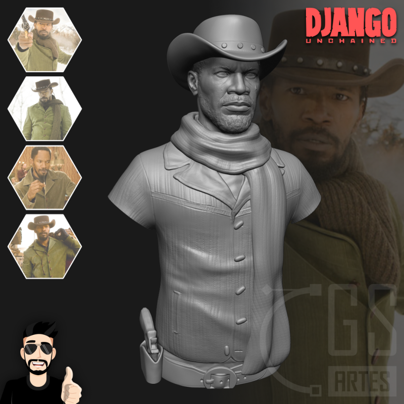 DJANGO UNCHAINED - 3D PRINT Modello 3D .c4d .max .obj .3ds .fbx .stl .blend 