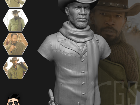 DJANGO UNCHAINED - 3D PRINT 3D Model