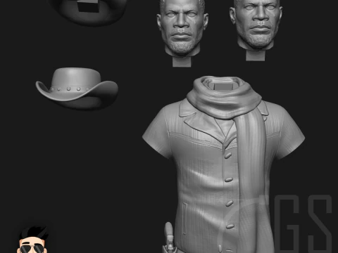 DJANGO UNCHAINED - 3D PRINT 3D Model
