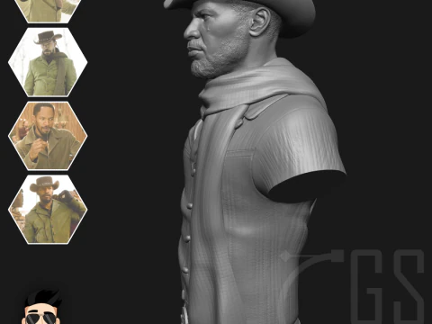 DJANGO UNCHAINED - 3D PRINT 3D Model