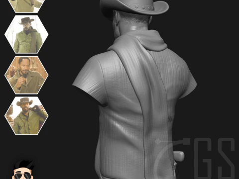 DJANGO UNCHAINED - 3D PRINT 3D Model