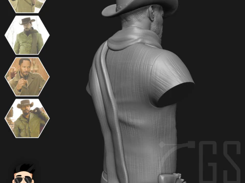 DJANGO UNCHAINED - 3D PRINT 3D Model