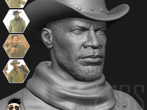 DJANGO UNCHAINED - 3D PRINT 3D Model