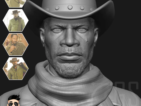 DJANGO UNCHAINED - 3D PRINT 3D Model
