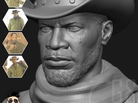 DJANGO UNCHAINED - 3D PRINT 3D Model