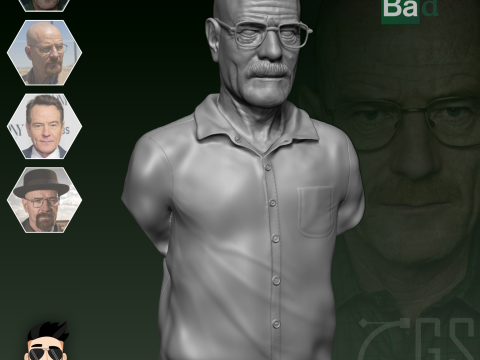 WALTER WHITE - BREAKING BAD - 3D PRINT 3Dモデル