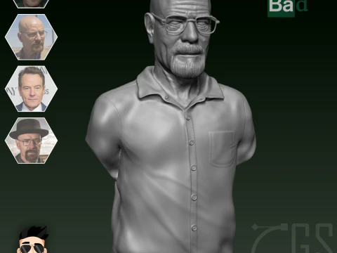 WALTER WHITE - BREAKING BAD - 3D PRINT 3D Model