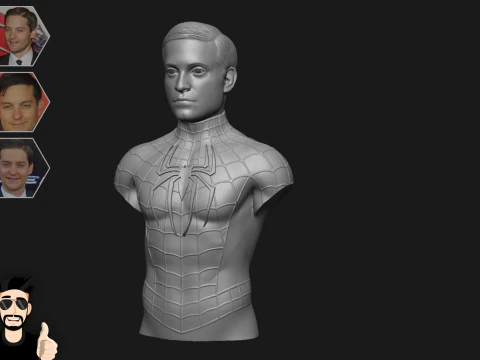 TOBEY MAGUIRE - HOMEM-ARANHA - IMPRESS&Atilde;O 3D Modelo 3D