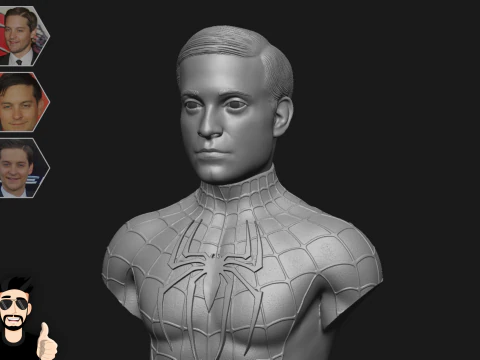 TOBEY MAGUIRE - HOMEM-ARANHA - IMPRESS&Atilde;O 3D Modelo 3D