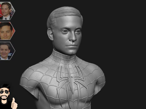 TOBEY MAGUIRE - HOMEM-ARANHA - IMPRESS&Atilde;O 3D Modelo 3D