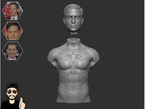 TOBEY MAGUIRE - HOMEM-ARANHA - IMPRESS&Atilde;O 3D Modelo 3D