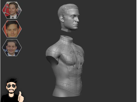 TOBEY MAGUIRE - HOMEM-ARANHA - IMPRESS&Atilde;O 3D Modelo 3D