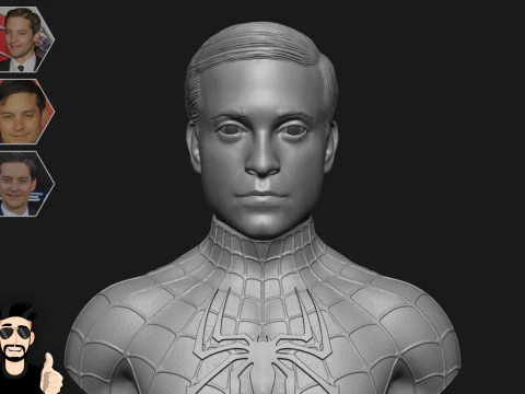 TOBEY MAGUIRE - HOMEM-ARANHA - IMPRESS&Atilde;O 3D Modelo 3D