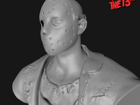 JASON VORHEES - BUST - FRIDAY THE 13TH - 3D PRINT Model 3D