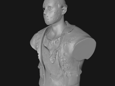 JASON VORHEES - BUST - FRIDAY THE 13TH - 3D PRINT Model 3D