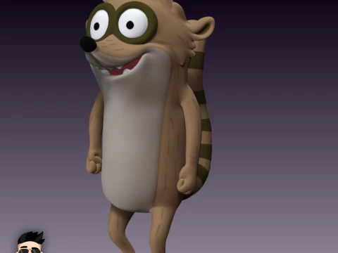 Mordecai and Rigby Regular Show 3D Collectible Statue 3D 3D Print Model