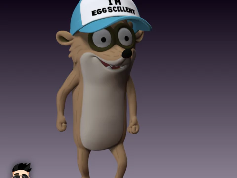 Mordecai and Rigby Regular Show 3D Collectible Statue 3D 3D Print Model