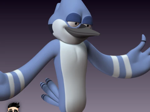 Mordecai and Rigby Regular Show 3D Collectible Statue 3D 3D Print Model